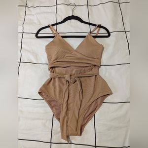 Aerie Pique Wrap One-piece Swimsuit